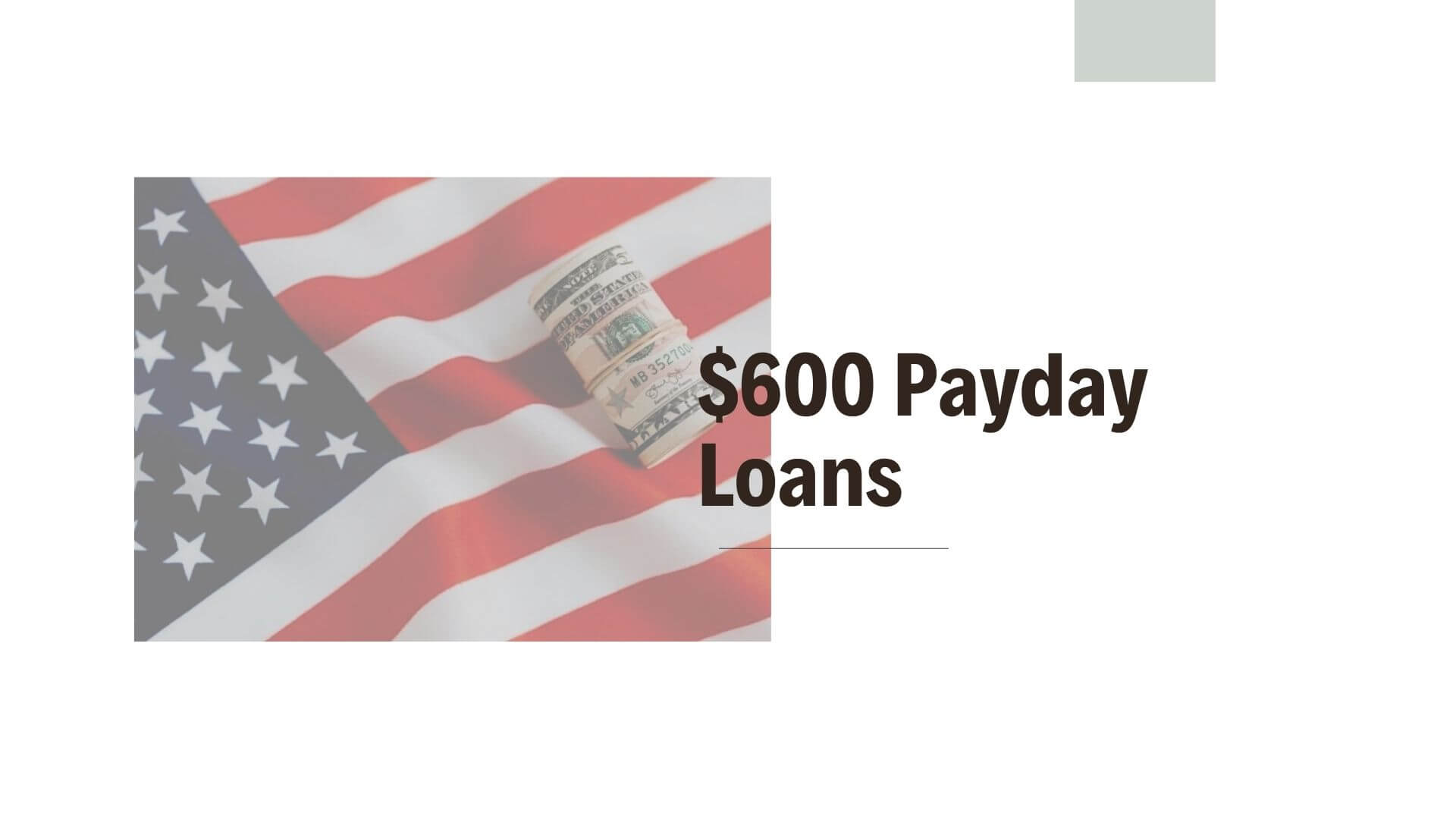 $600 Payday Loans